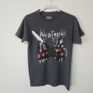 Naruto Shippuden Ripple Junction Graphic Akatsuki T-Shirt Gray Short Sleeve Sz S